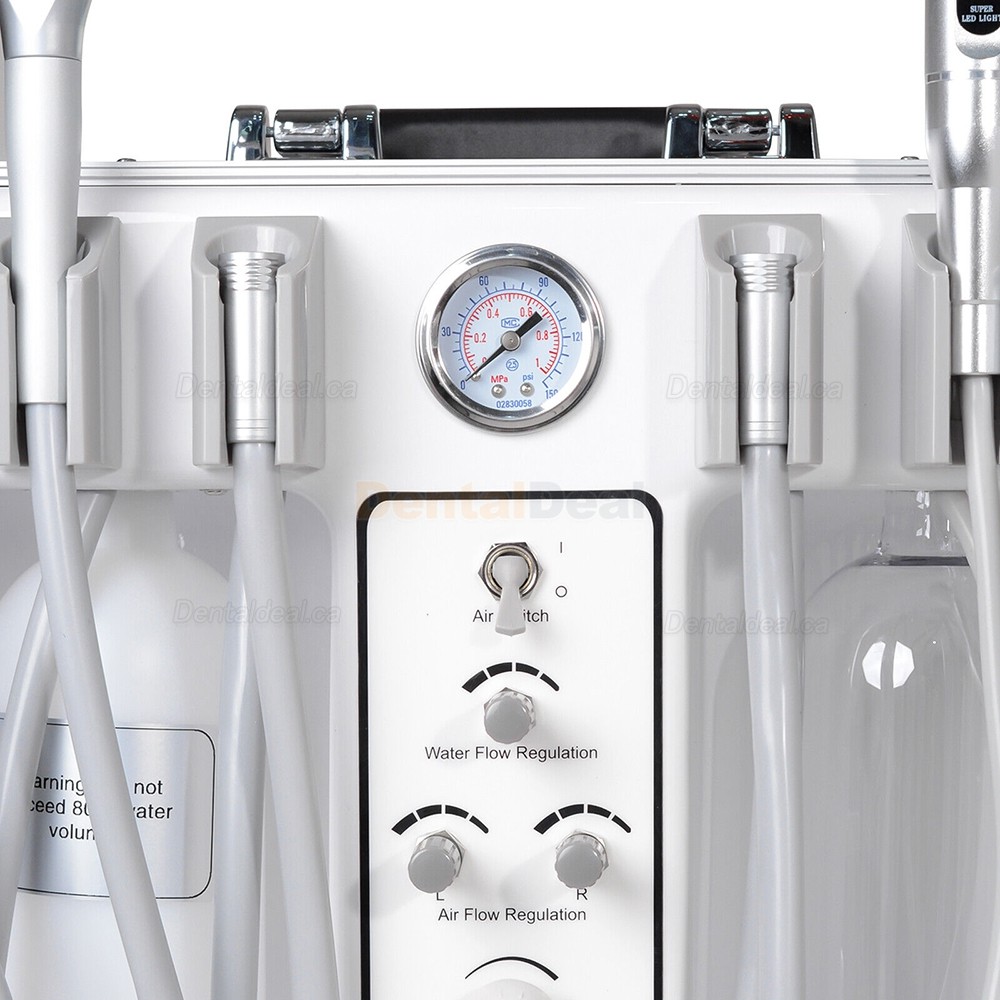 G13-B Portable Dental Unit with Air Compressor+ Curing Light +Scaler Handpiece 2/4H